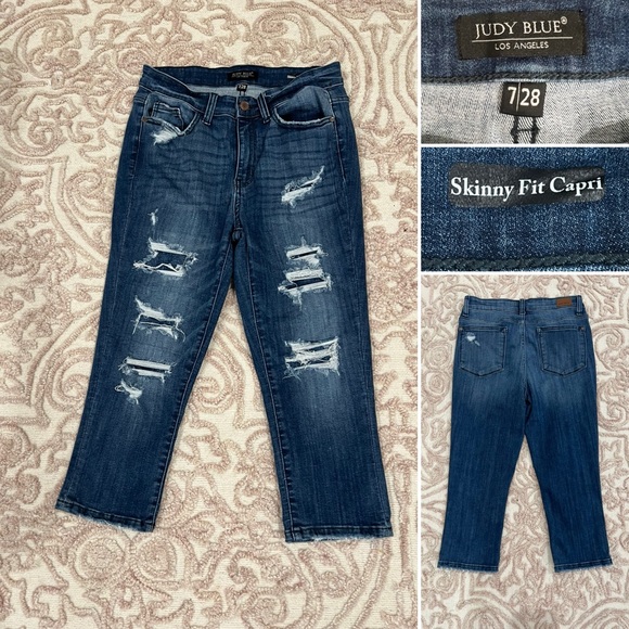 Judy Blue Denim - Judy Blue Skinny Fit Capri/Cropped Jeans - Size 28